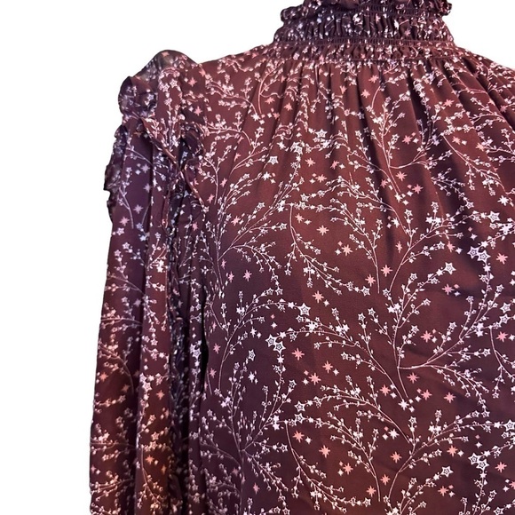 Max Studio Whimsygoth Fairy Cottagecore Coquette Modest Pink Violet Top Sz M‎ - Picture 10 of 11